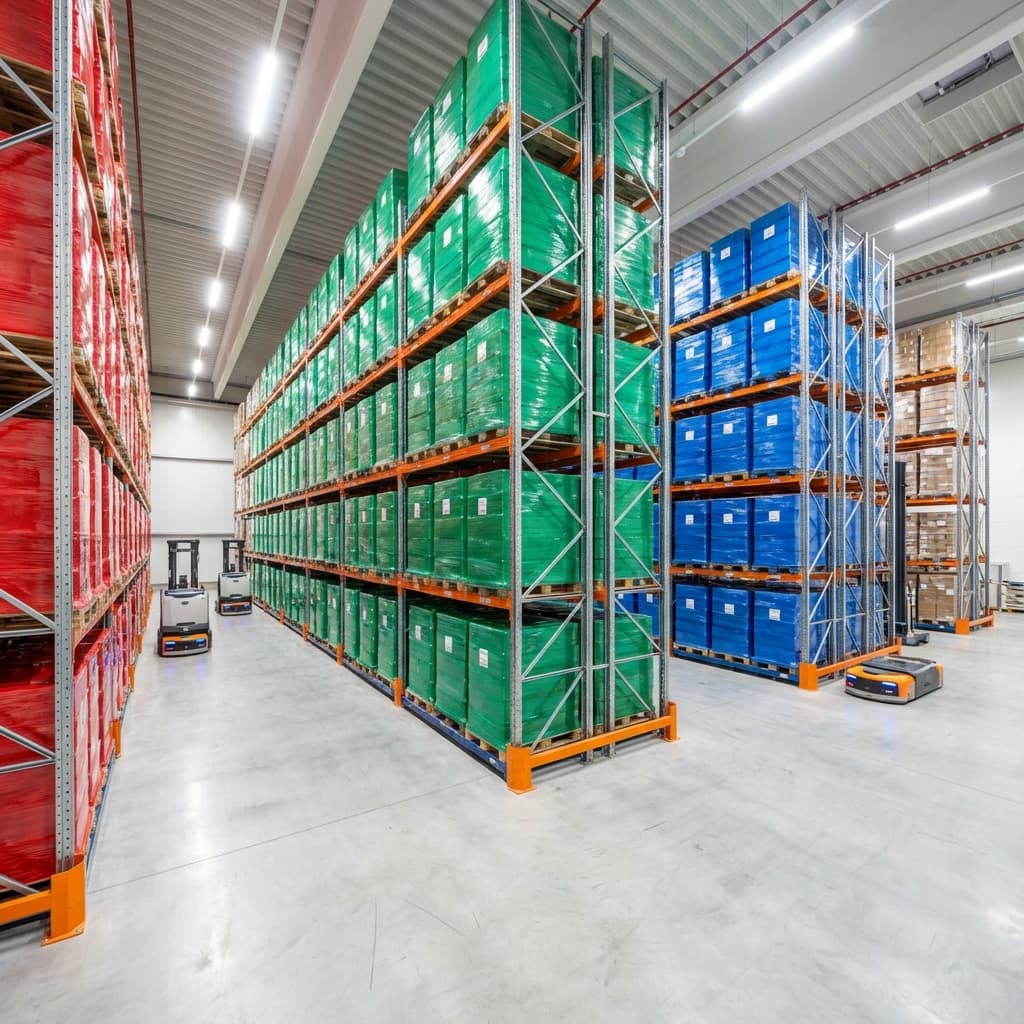 Color coded warehouse pallets